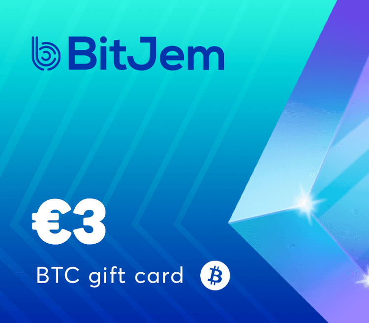 BitJem Crypto هدية بطاقة (BTC) €3