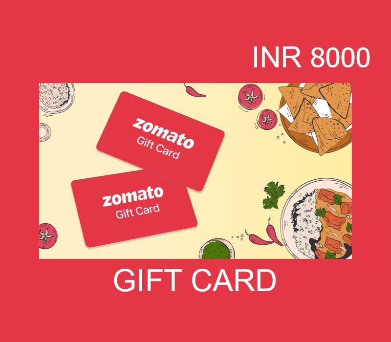Zomato INR 8000 هدية بطاقة IN
