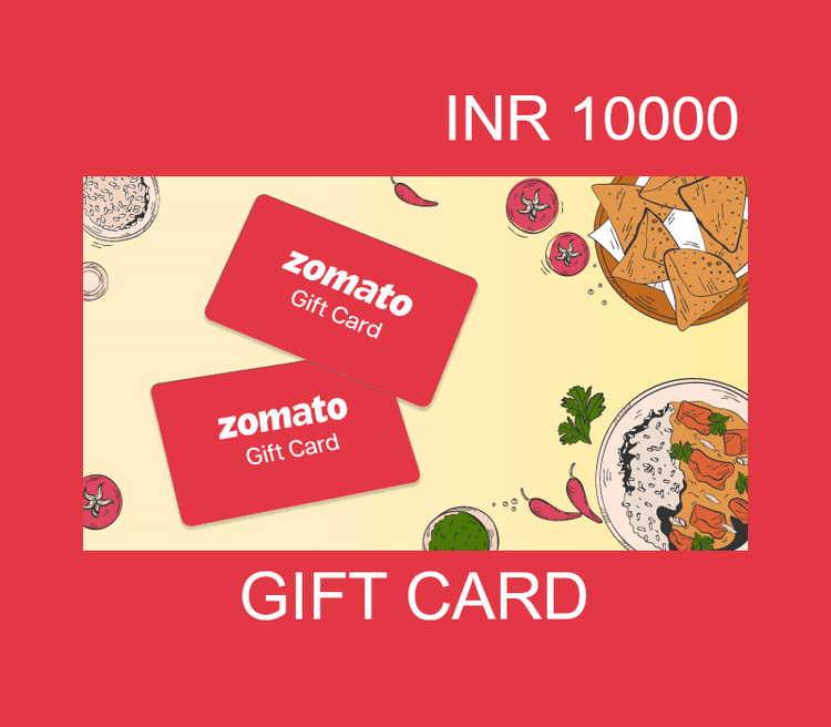 Zomato INR 10000 هدية بطاقة IN