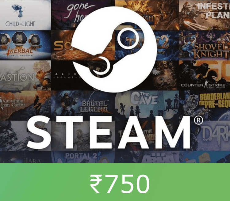 ستيم هدية بطاقة ₹750 INR Global Activation كود