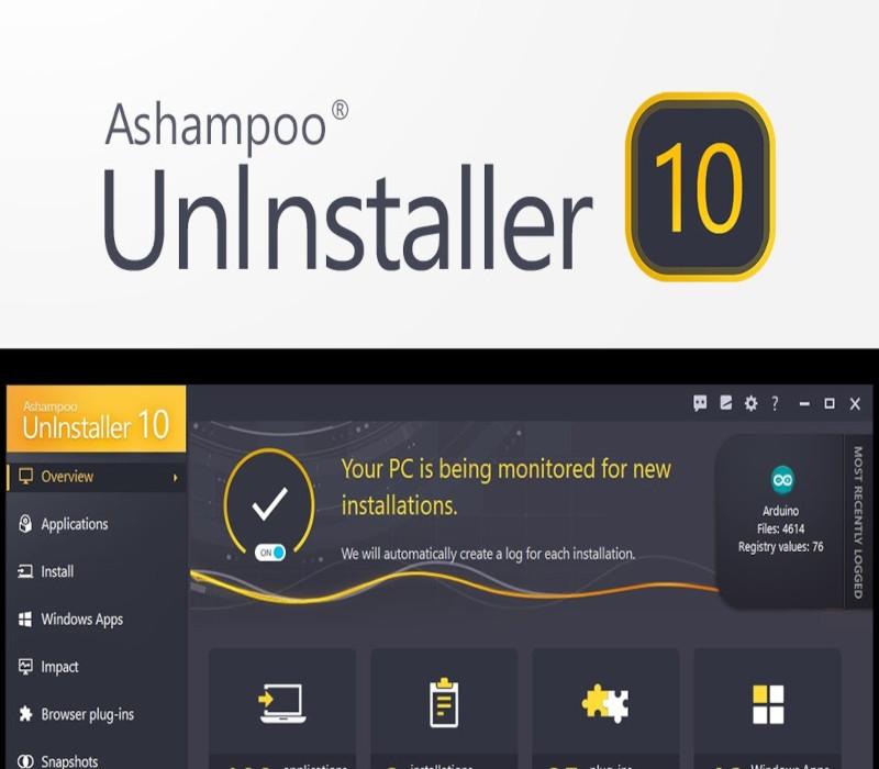 Ashampoo UnInstaller 10 Activation مفتاح (2 اجهزة كمبيوتر مكتبي)