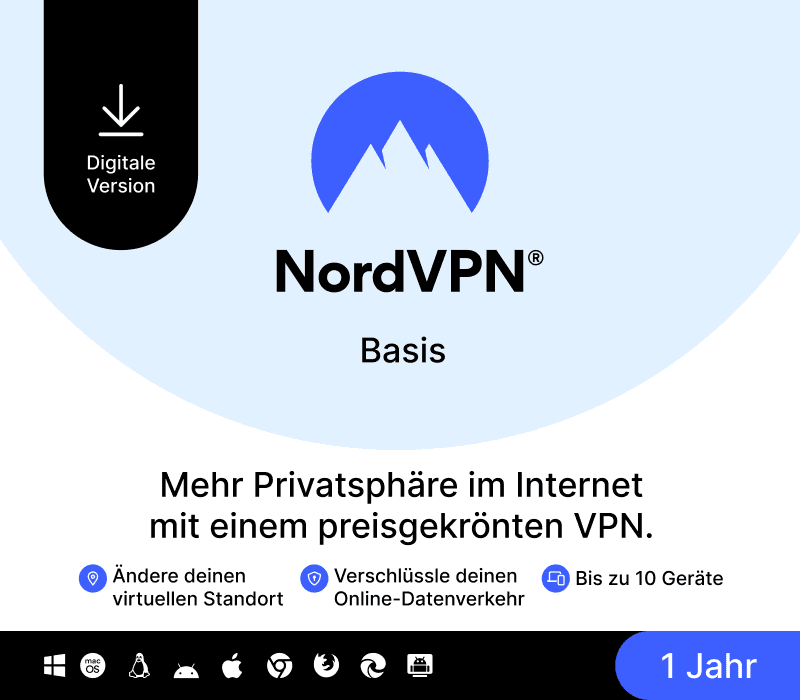 NordVPN Basic الماني مفتاح (1 سنه / 10 اجهزة)
