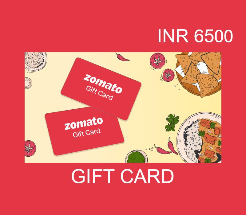 Zomato INR 6500 هدية بطاقة IN