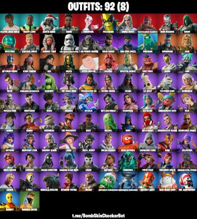 حساب فورتنايت أو جي مضمون ومليء بـ 92 جلدًا ✅ | وصول كامل | Xbox//PC//PlayStation