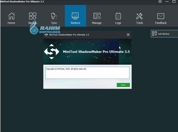 Screen Shot image 1 MiniTool ShadowMaker Pro اولتمت رخصة (مدى الحياة / 3 اجهزة كمبيوتر مكتبي)
