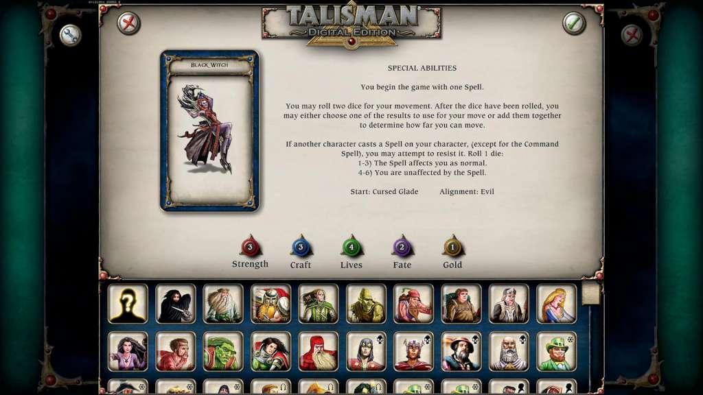 Screen Shot image 0 Talisman: Digital اصدار - Black Witch Character Pack ستيم كود رقمي