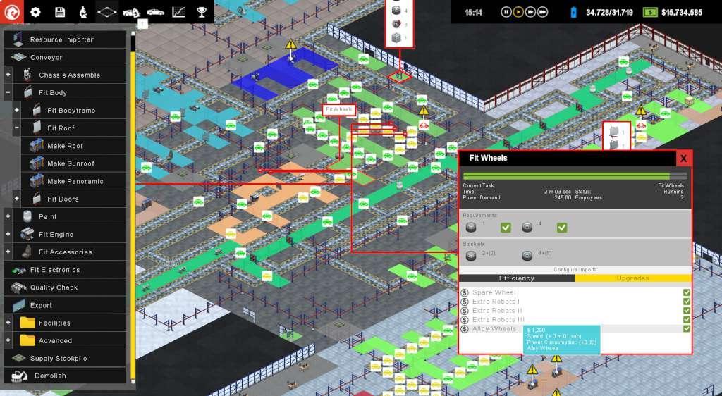 Screen Shot image 0 Production Line: Car Factory Simulation رابط هديه ستيم
