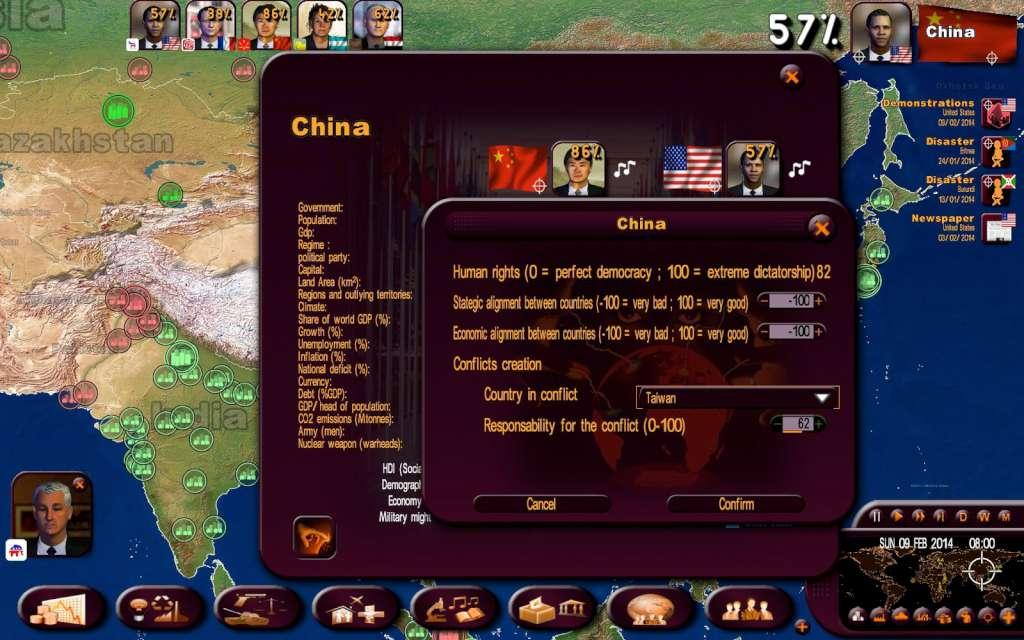 Screen Shot image 3 Masters Of The World - Geopolitical Simulator 3: 2014 اصدار Add-On DLC ستيم كود رقمي