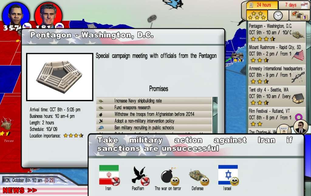 Screen Shot image 4 The Race For The White House ستيم كود رقمي