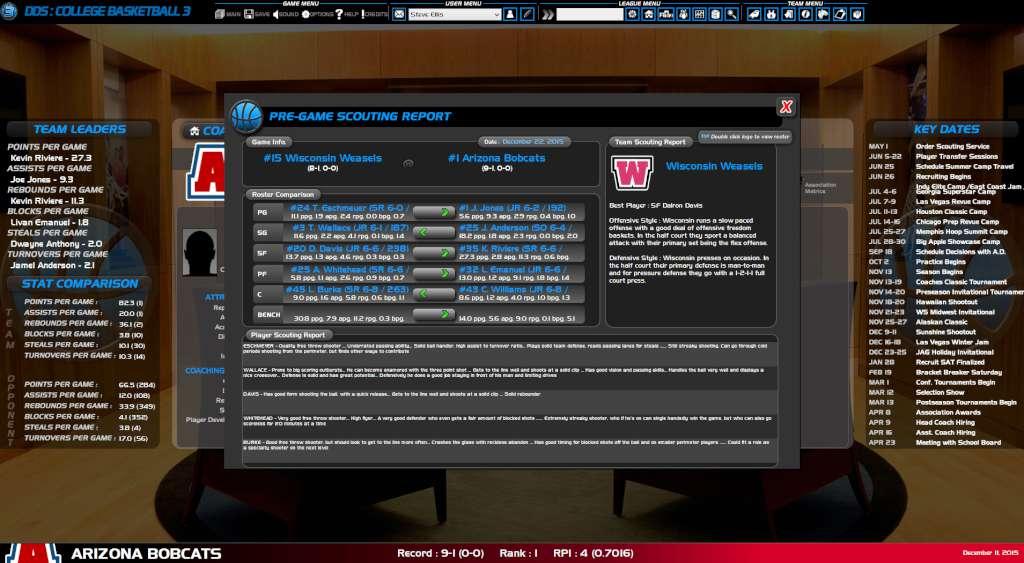 Screen Shot image 2 Draft Day Sports College Basketball 3 ستيم كود رقمي