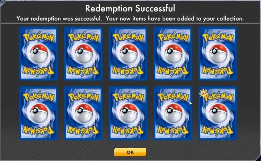Screen Shot image 4 Pokemon Online TCG 10 Random Cards Booster Pack مفتاح