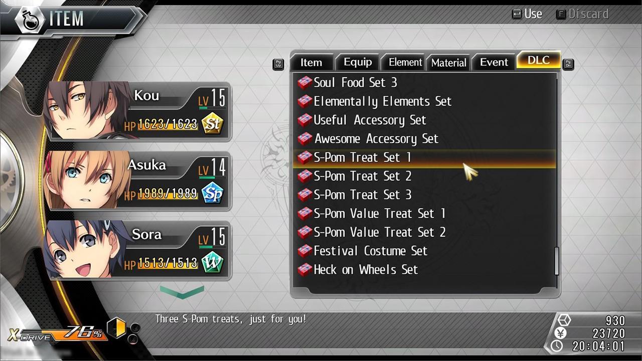 Screen Shot image 0 Tokyo Xanadu EX+ - S-Pom Treat حزمة DLC ستيم كود رقمي