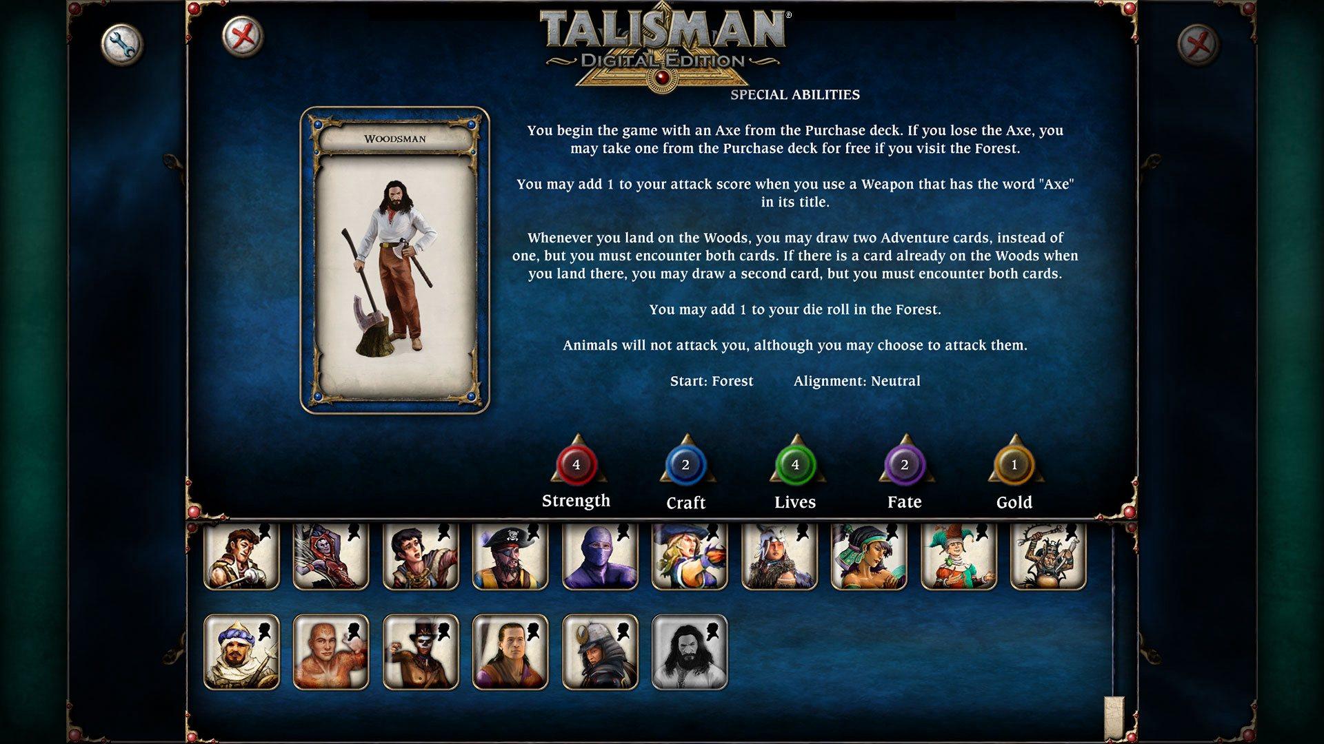 Screen Shot image 0 Talisman - Character Pack #17 - Woodsman DLC ستيم كود رقمي
