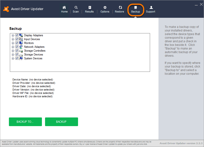 Screen Shot image 0 AVAST Driver Updater مفتاح (1 سنه / 3 اجهزة كمبيوتر مكتبي)