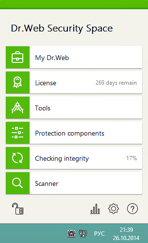 Screen Shot image 0 Dr.Web Security Space مفتاح (1 سنه / 1 Mobile Android جهاز)