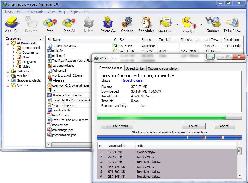 Screen Shot image 0 Internet Download Manager مفتاح (مدى الحياة رخصة / 1 بي سي)