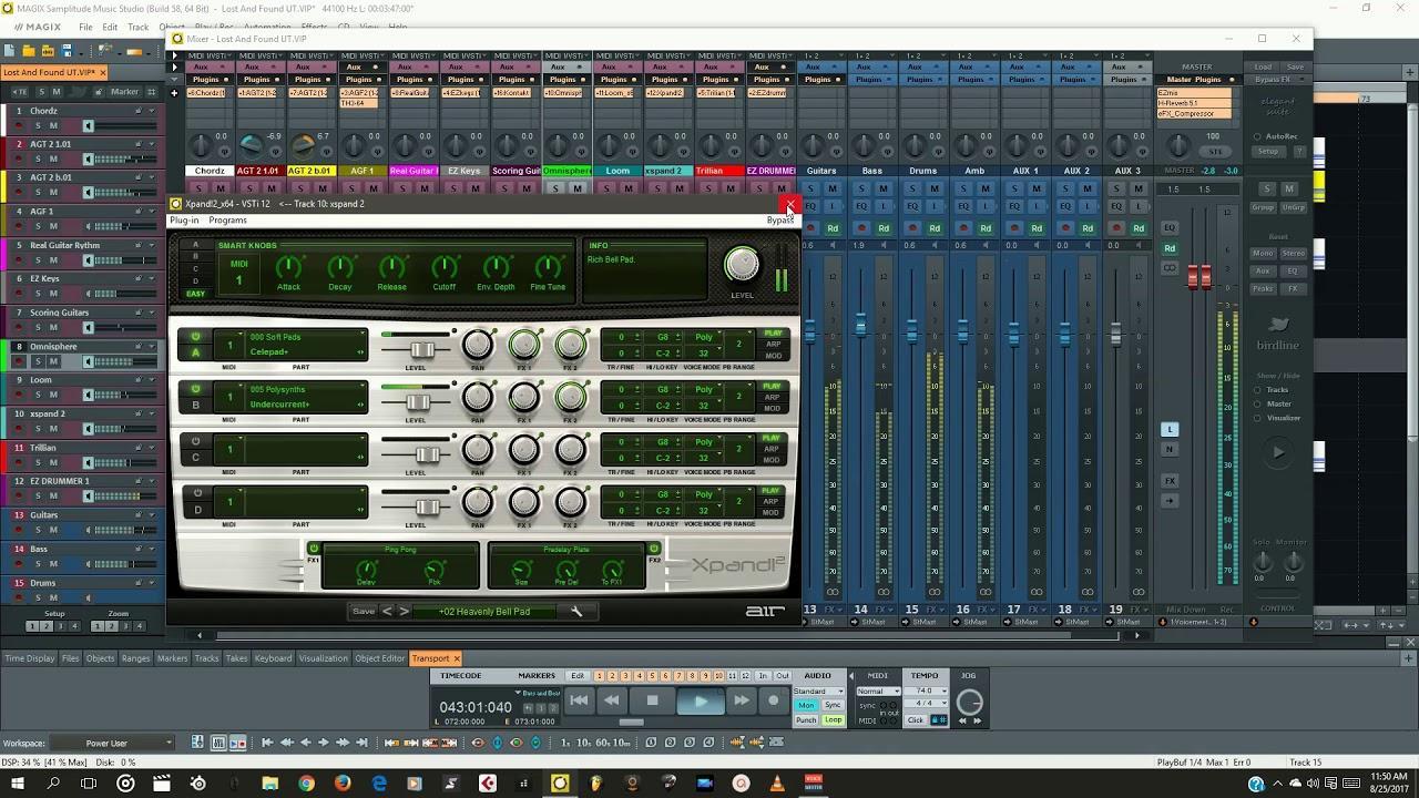 Screen Shot image 5 MAGIX Samplitude Music Studio 2017 كود رقمي