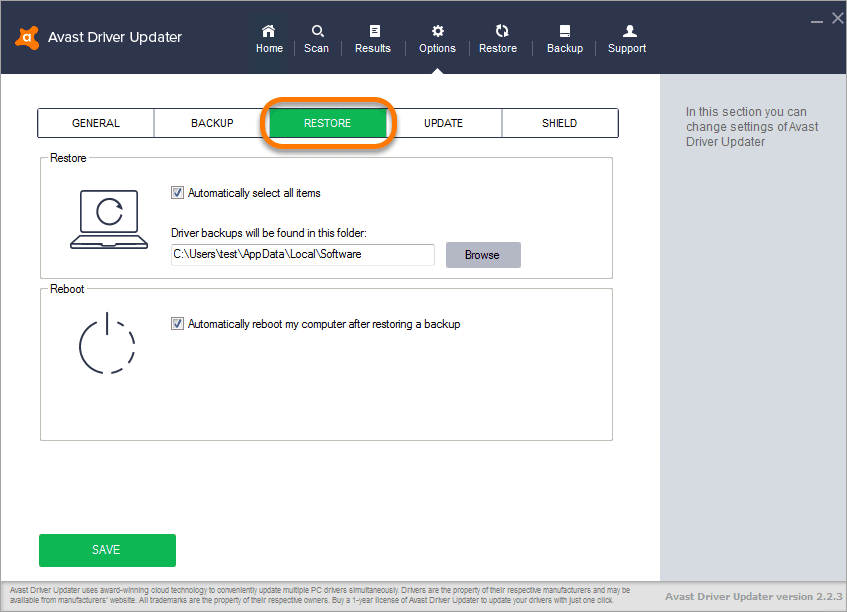 Screen Shot image 3 AVAST Driver Updater مفتاح (1 سنه / 3 اجهزة كمبيوتر مكتبي)