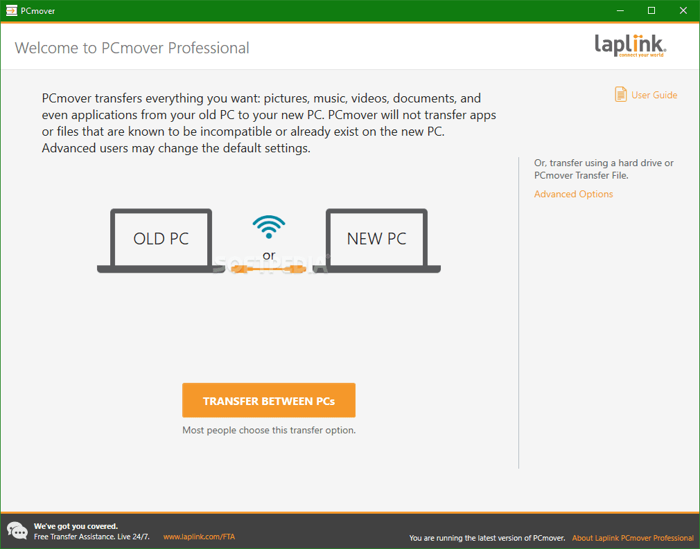 Screen Shot image 1 Laplink PCmover Professional مفتاح (1 Use / 1 بي سي)