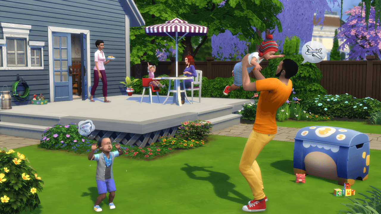 Screen Shot image 3 The Sims 4 - Perfect Patio + Laundry Day + Toddler + Romantic Garden + Fitness Stuff DLC حزمة بي سي EA App كود رقمي