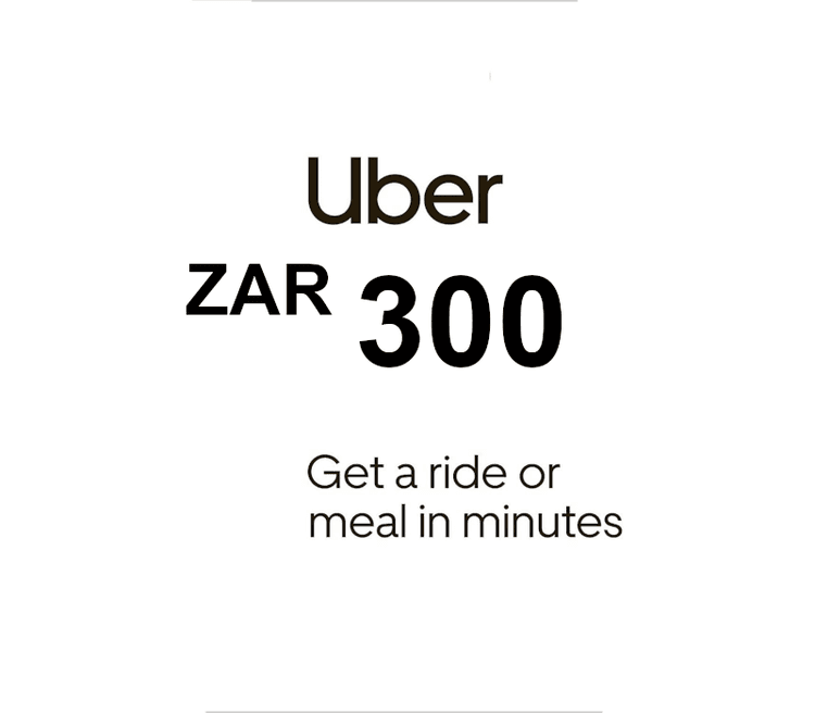 Uber 300 ZAR هدية بطاقة
