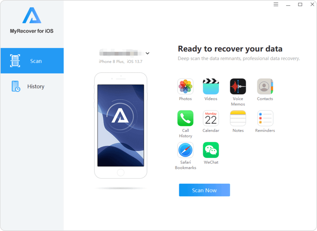 Screen Shot image 0 AOMEI MyRecover For IOS كود رقمي (مدى الحياة / 1 بي سي)