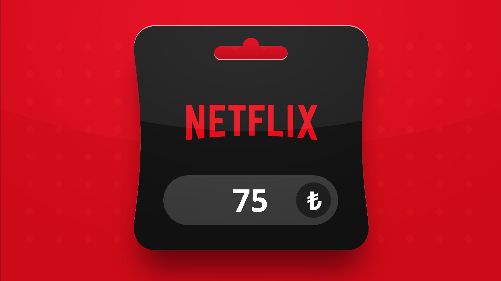 Netflix TRY 75 هدية بطاقة TR