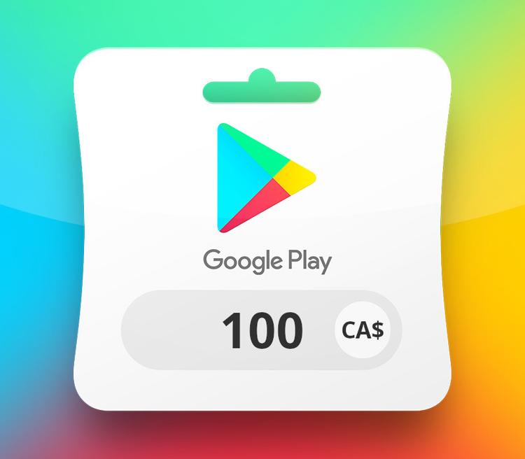 Google Play CAD 100 Gift Card CA