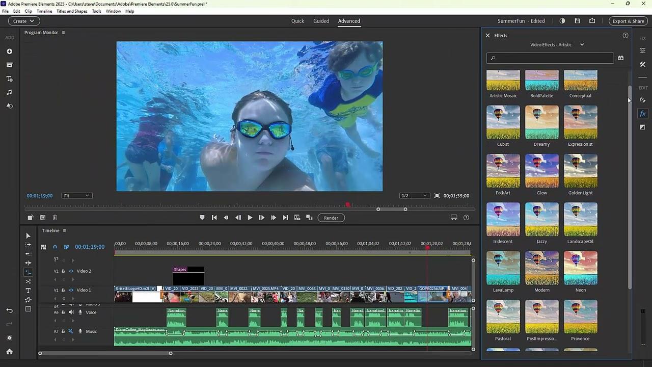 Screen Shot image 0 Adobe Premiere Elements 2025 (3 سنوات / 1 بي سي/ماك ابل)