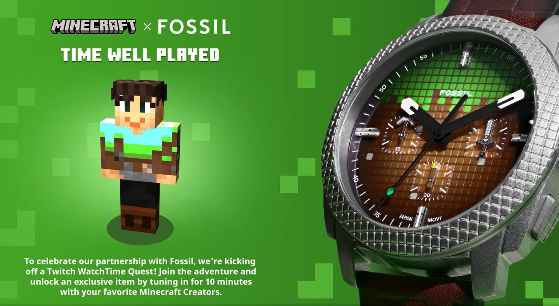 Screen Shot image 0 Minecraft Java & Bedrock اصدار - Fossil Collab Time Well Played Reward DLC اكسبوكس 1 / إكس بوكس سيريس X|S / بي سي كود رقمي