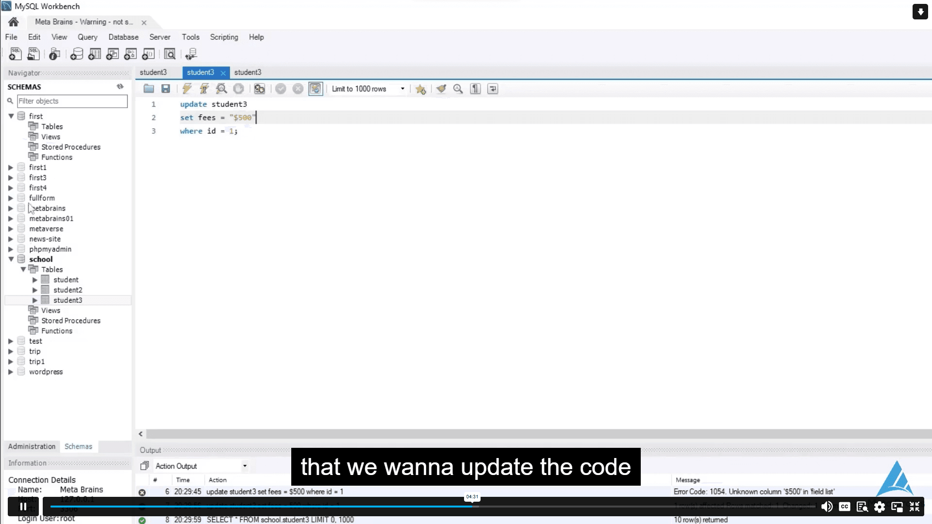 Screen Shot image 2 MySQL For Beginners: Database Essentials Simplified John Academy كود