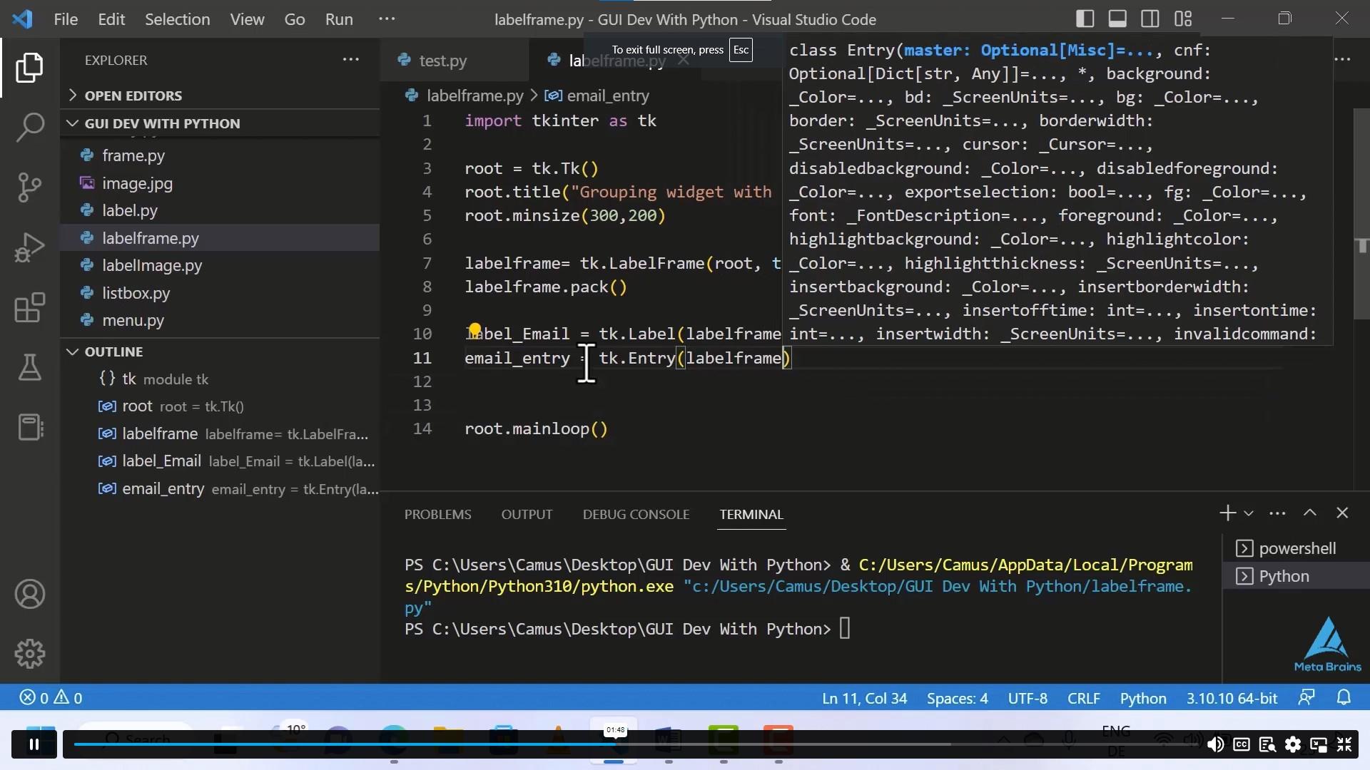 Screen Shot image 2 Python GUI Development With Tkinter: Build Pro Desktop Apps! Alpha Academy كود