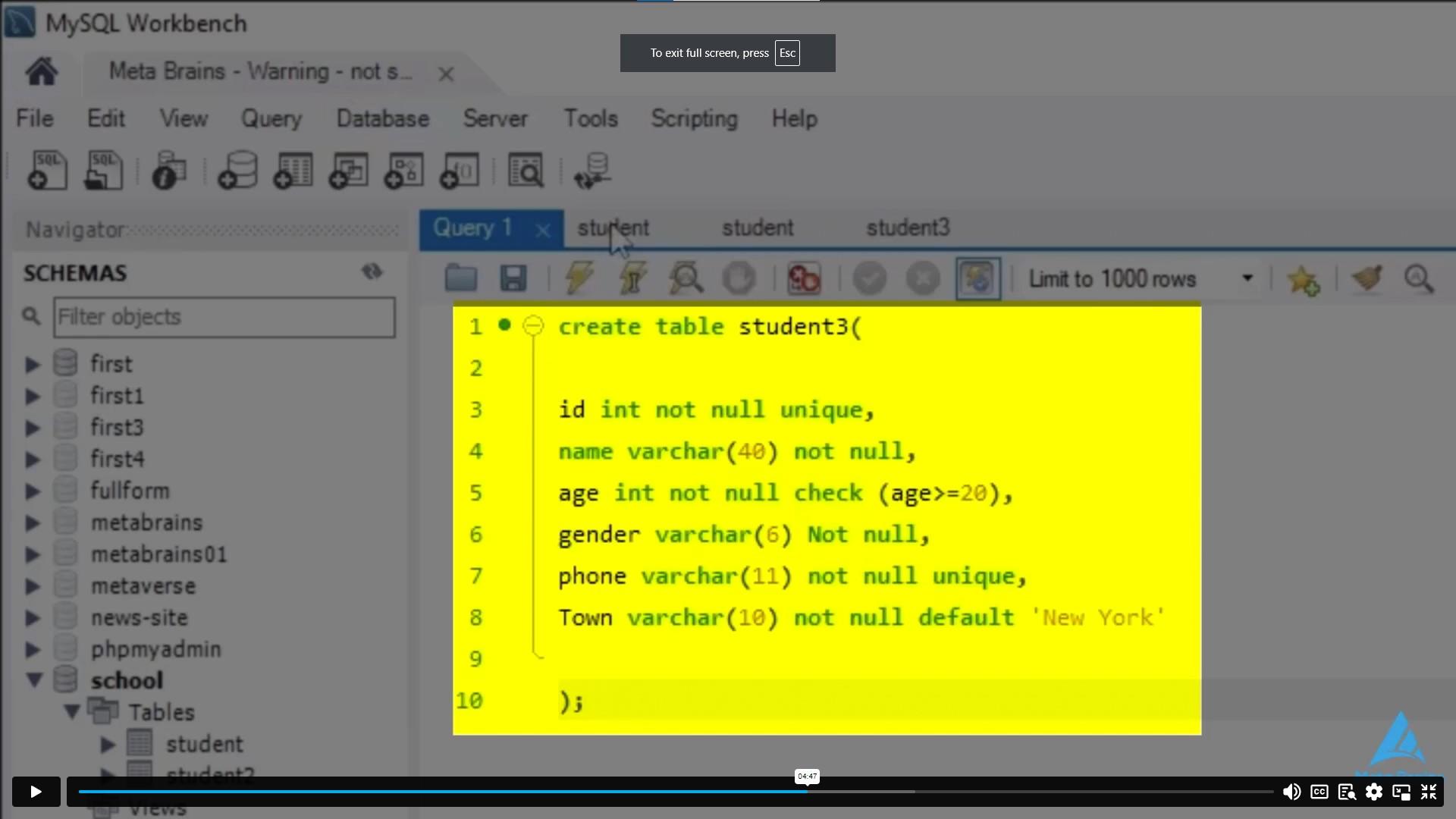Screen Shot image 2 MySQL For Beginners: A Complete Training For Beginnners Alpha Academy كود