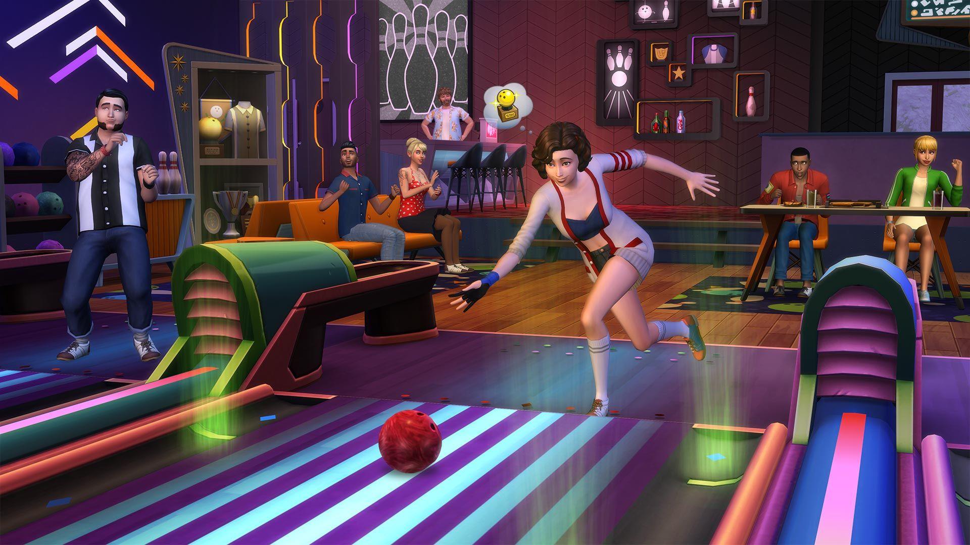 Screen Shot image 3 The Sims 4 - City Living + Dine Out + Bowling Night Stuff DLC حزمة بي سي EA App كود رقمي