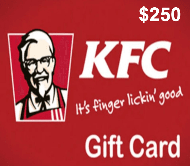 KFC $250 هدية بطاقة امريكي
