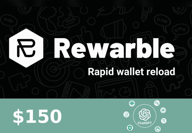 Rewarble ChatGPT $150 هدية بطاقة امريكي