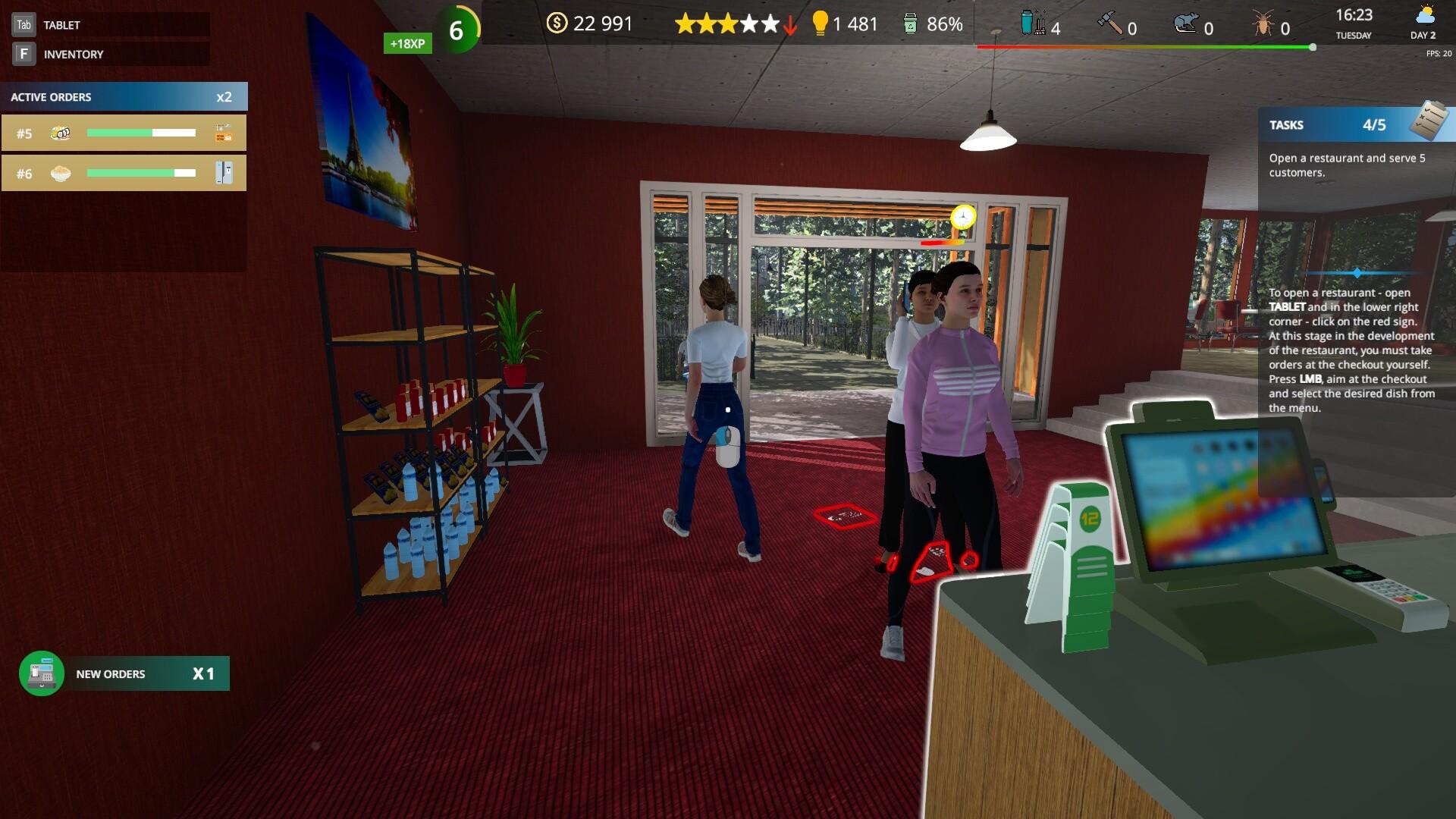 Screen Shot image 5 Cafe Owner Simulator بي سي ستيم كود رقمي