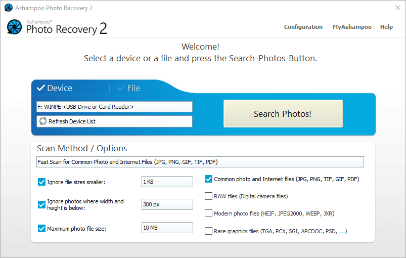 Screen Shot image 1 Ashampoo Photo Recovery 2 Activation مفتاح (مدى الحياة / 1 بي سي)
