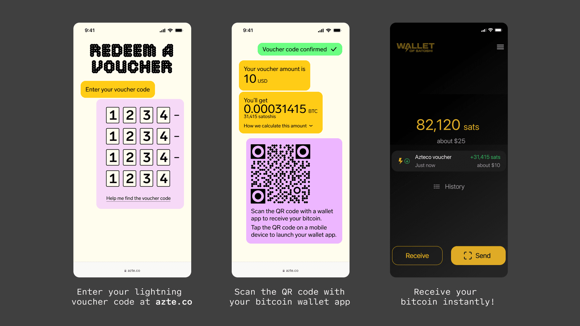 Azteco Bitcoin Lighting €500 Voucher