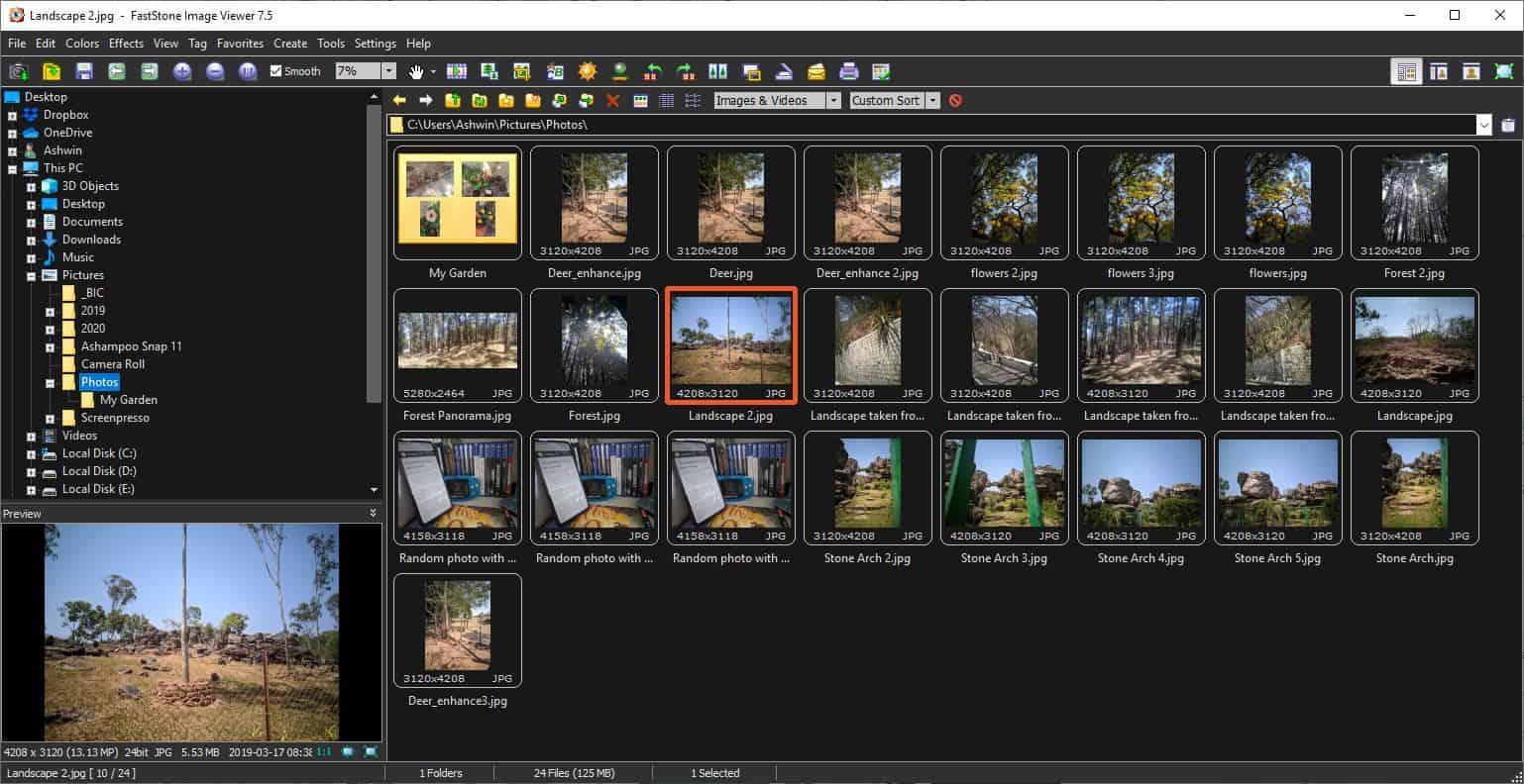 Screen Shot image 0 FastStone Image Viewer 7.5 كود رقمي (مدى الحياة / 1 بي سي)