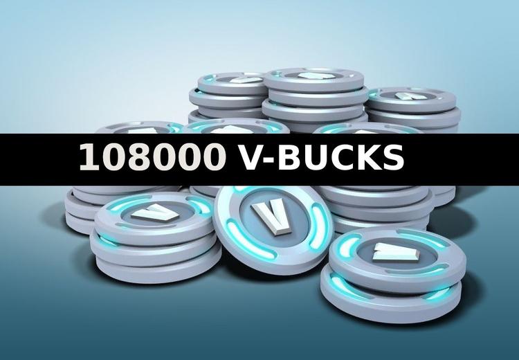 Fortnite - 108000 V-Bucks ايبك قيمز حساب