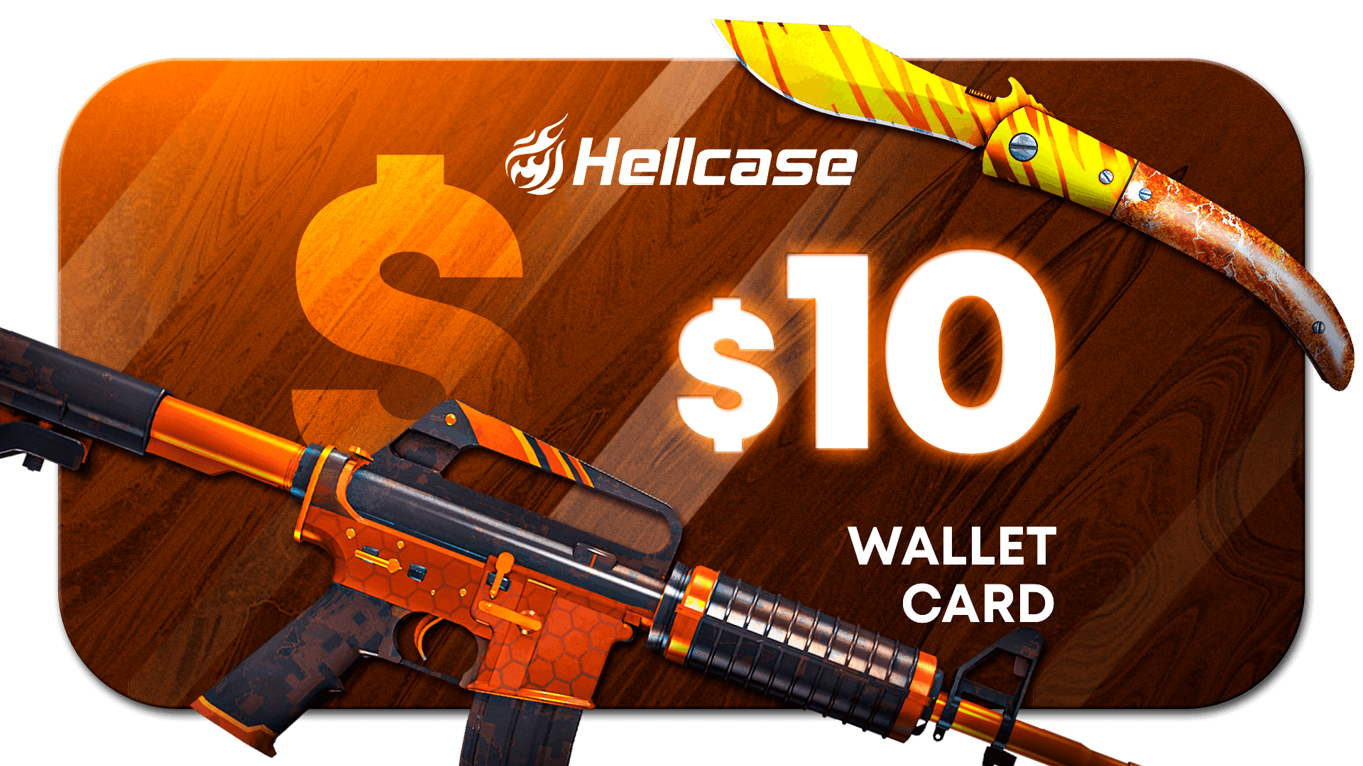 Screen Shot image 0 Hellcase.Com 10 USD Wallet بطاقة كود