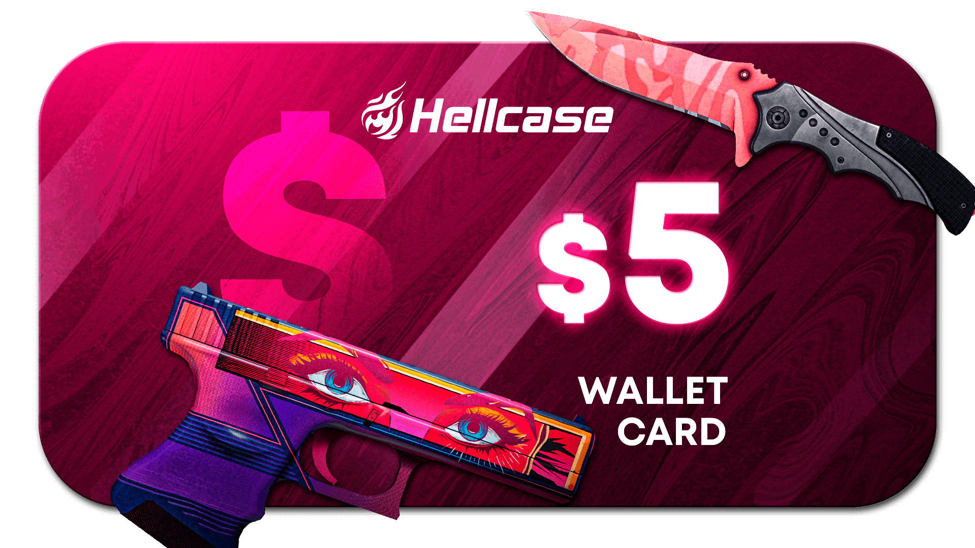 Screen Shot image 0 Hellcase.Com 5 USD Wallet بطاقة كود
