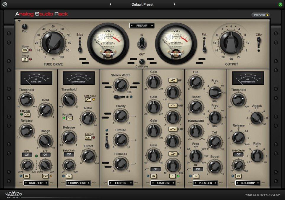 Screen Shot image 0 Nomad Factory Analog Studio Rack VST كود رقمي