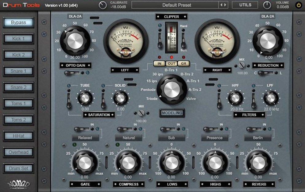 Screen Shot image 0 Nomad Factory Drum Tools VST كود رقمي