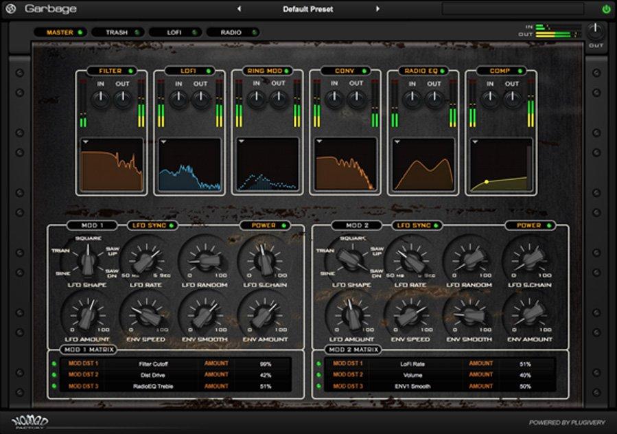Screen Shot image 0 Nomad Factory Garbage LSD VST كود رقمي