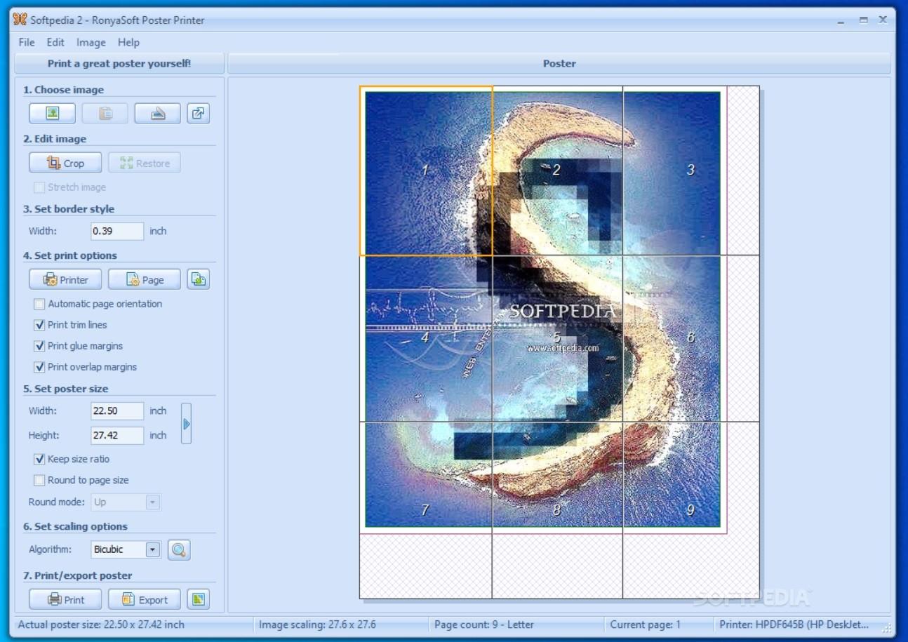 Screen Shot image 1 RonyaSoft: Poster Printer كود رقمي