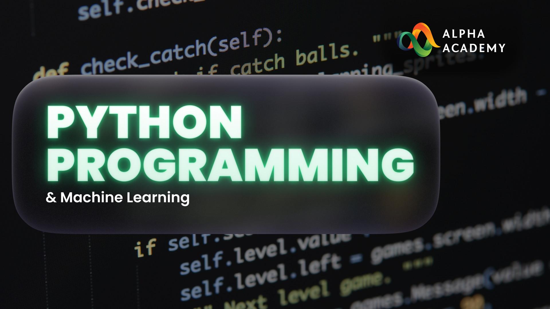Screen Shot image 0 Python Programming & Machine Learning Alpha Academy كود