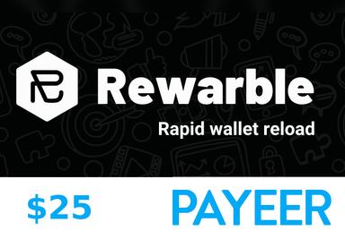 Rewarble Payeer $25 هدية بطاقة