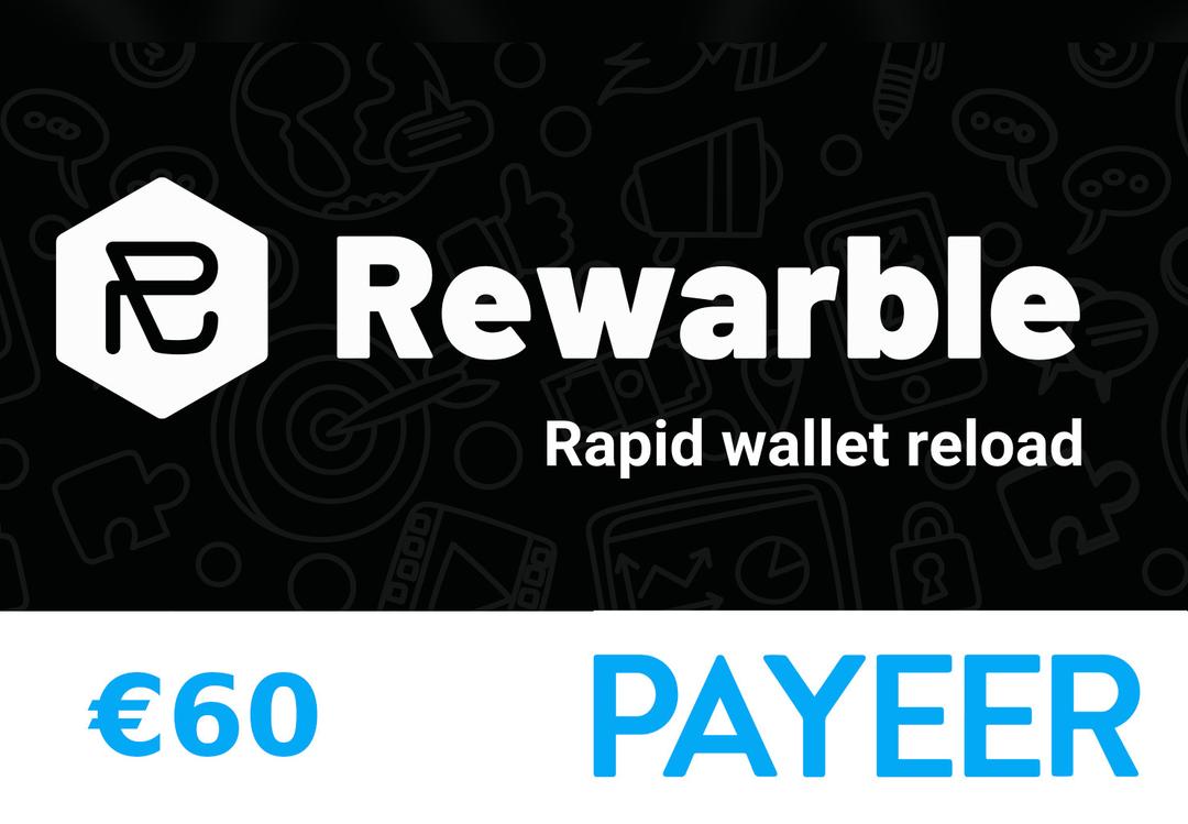 Rewarble Payeer €60 هدية بطاقة